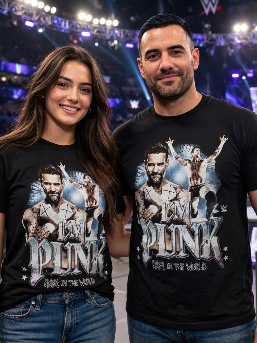 NWT Official WWE CM Punk "Best in the World" Vintage Graphic Tee Large